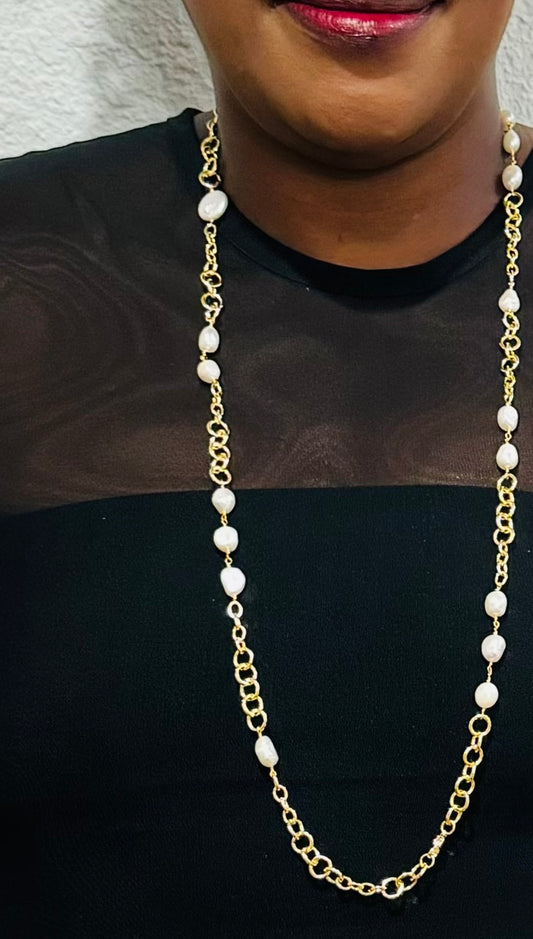 Genuine Pearl Necklace - D-S Fashion Sophisticated Boutique