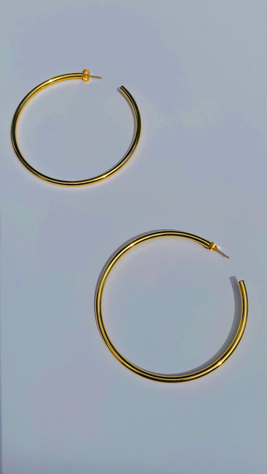 14K Gold Dipped Hoop Earrings - Fashion Sophisticated Boutique