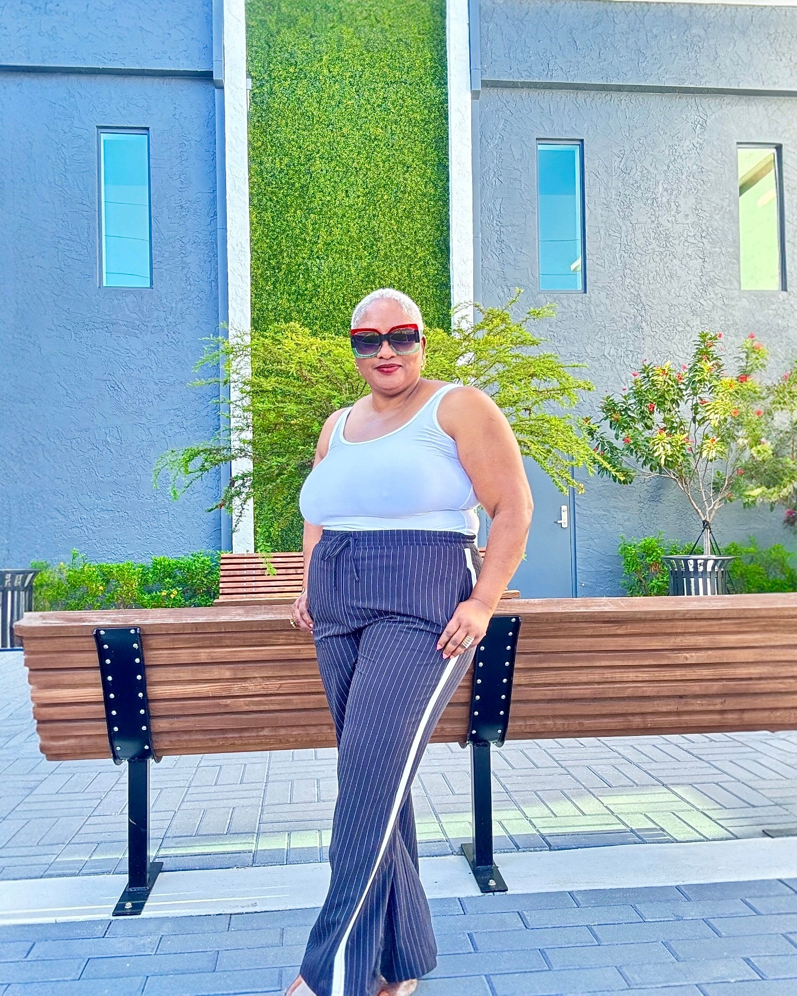 Side Stripe Drawstring Pants