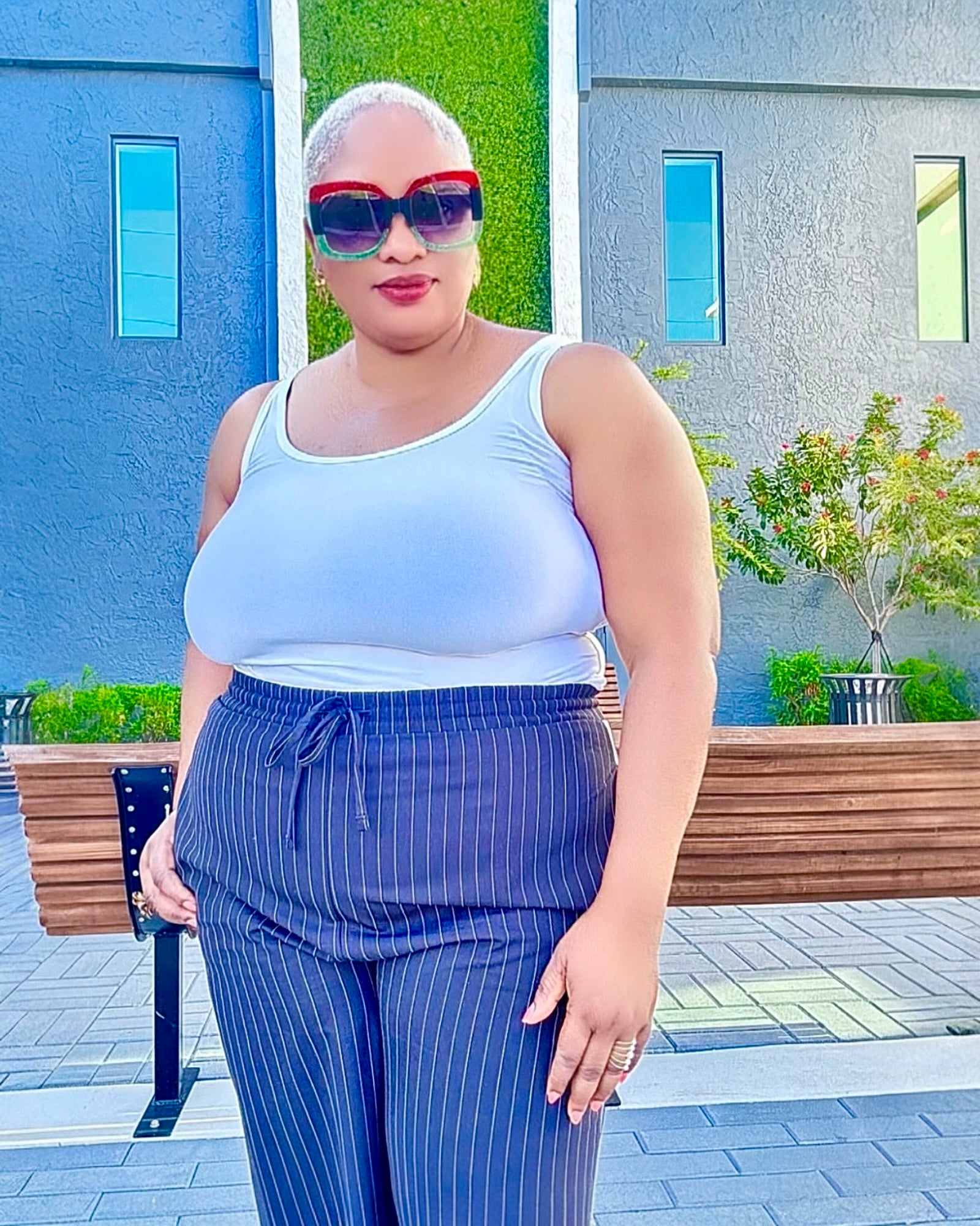 Side Stripe Drawstring Pants