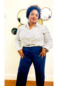 Striped Button Down Shirt - D-S Fashion Sophisticated Boutique