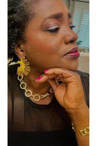 Sunburst Water Resistant Earring - D-S Fashion Sophisticated Boutique