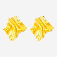 18K Gold Plated Steel Stud Earrings