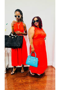 Pleated Halter Midi Dress — elegant polyester pleated midi dress for women, perfect for weddings, formal events, and sophisticated evening wear.