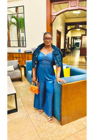 Embroidered Denim Jumpsuit - D-S Fashion Sophisticated Boutique