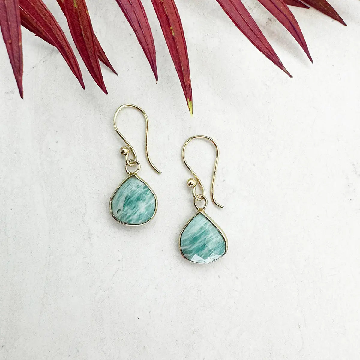 Gold Plated Semi Precious Amazonite Stone