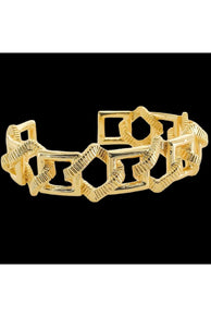 Square Pattern Cuff Bracelet - D-S Fashion Sophisticated Boutique