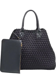 Ithaca Woven Neoprene Tote - D-S Fashion Sophisticated Boutique