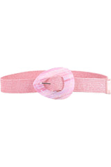 Irregular Colored Resin Buckle Stretch Belt - D-S Fashion Sophisticated Boutique