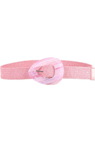 Irregular Colored Resin Buckle Stretch Belt - D-S Fashion Sophisticated Boutique