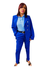 Timeless Double-Breasted Gold Button Blazer - D-S Fashion Sophisticated Boutique