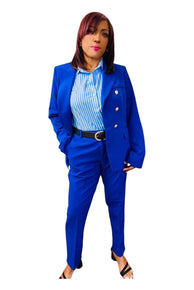 Timeless Double-Breasted Gold Button Blazer - D-S Fashion Sophisticated Boutique