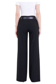 Navy Wide Leg Belted Pants - D-S Fashion Sophisticated Boutique
