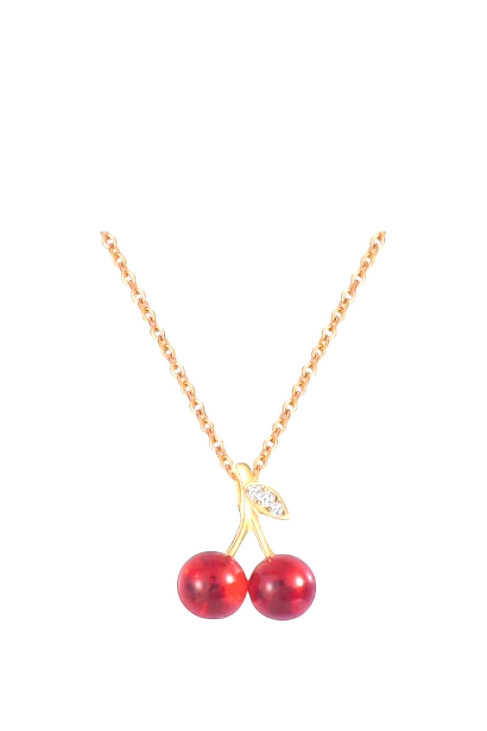 18K Gold Plated Cherry Necklace