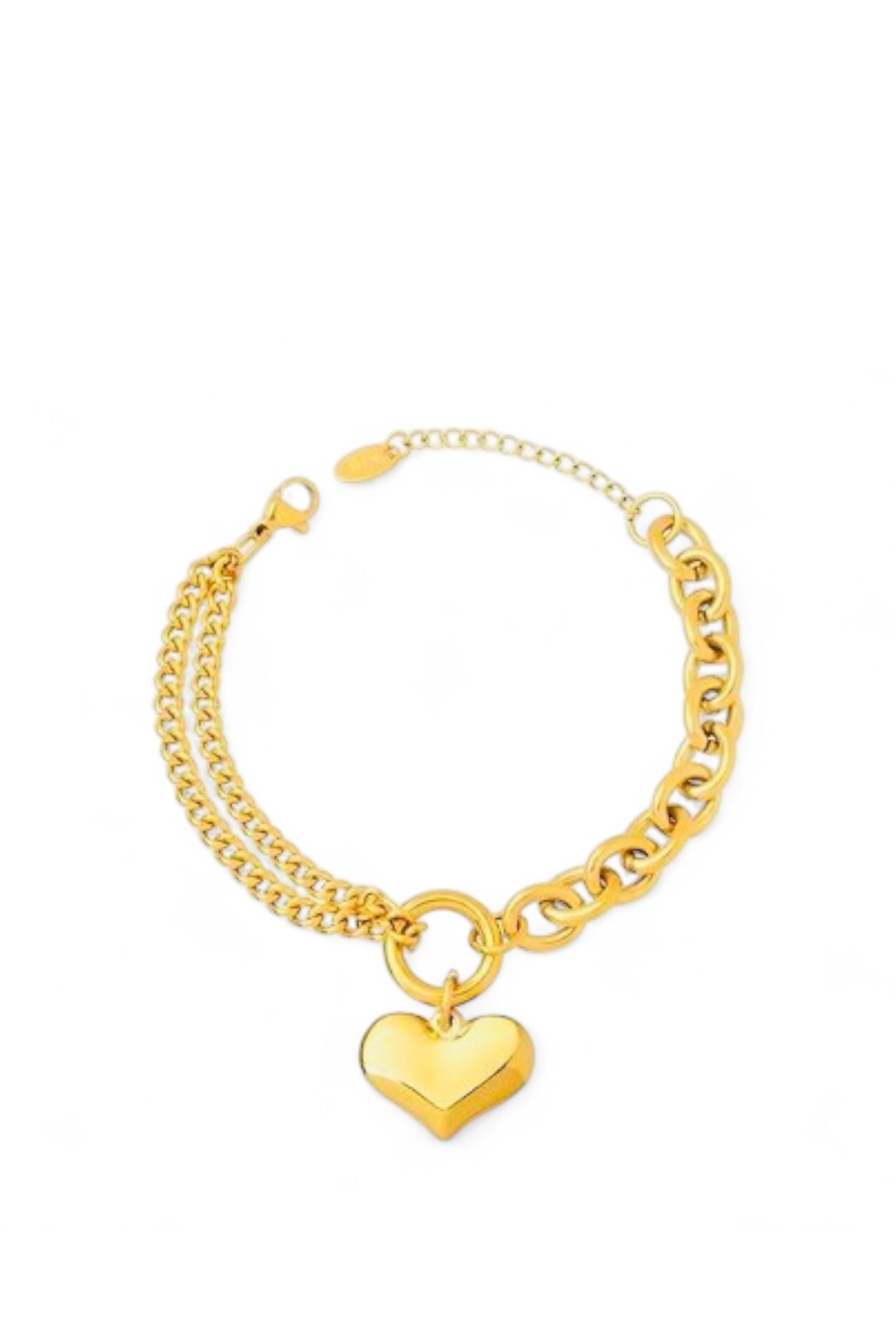 18K Gold Plated Heart Bracelet