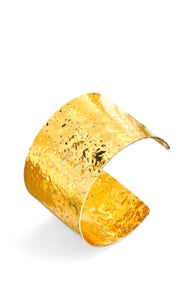 18K Gold Plated Wide Cuff Bracelet