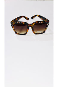 Oversized Embellished Square Sunglasses - Fashion Sophisticated Boutique